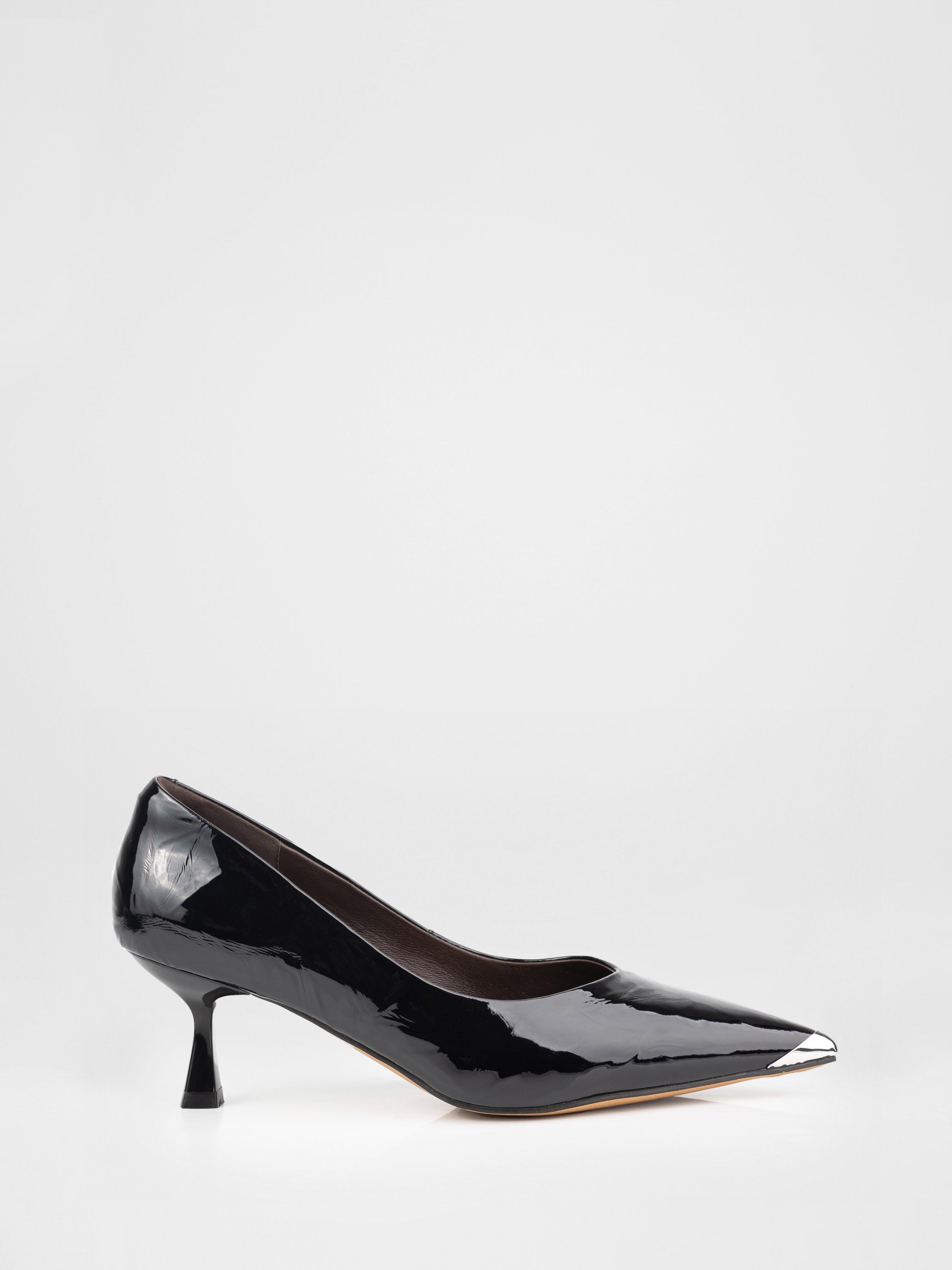 Black pumps with metallic detailing