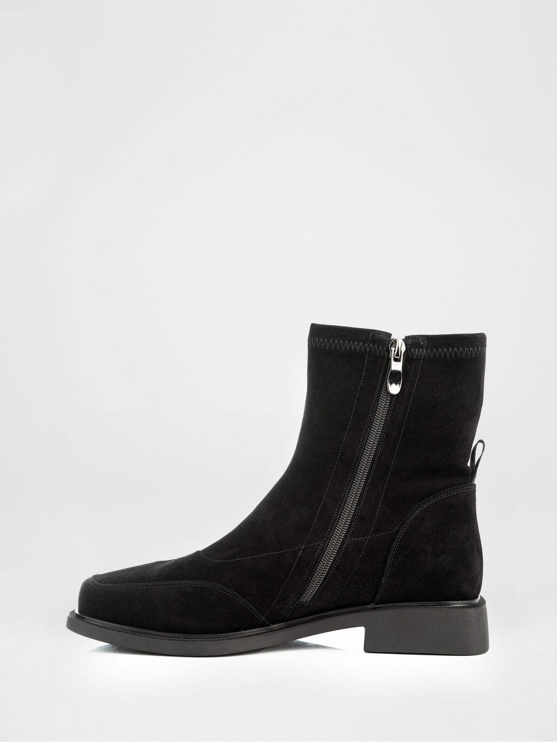 Black suede boots