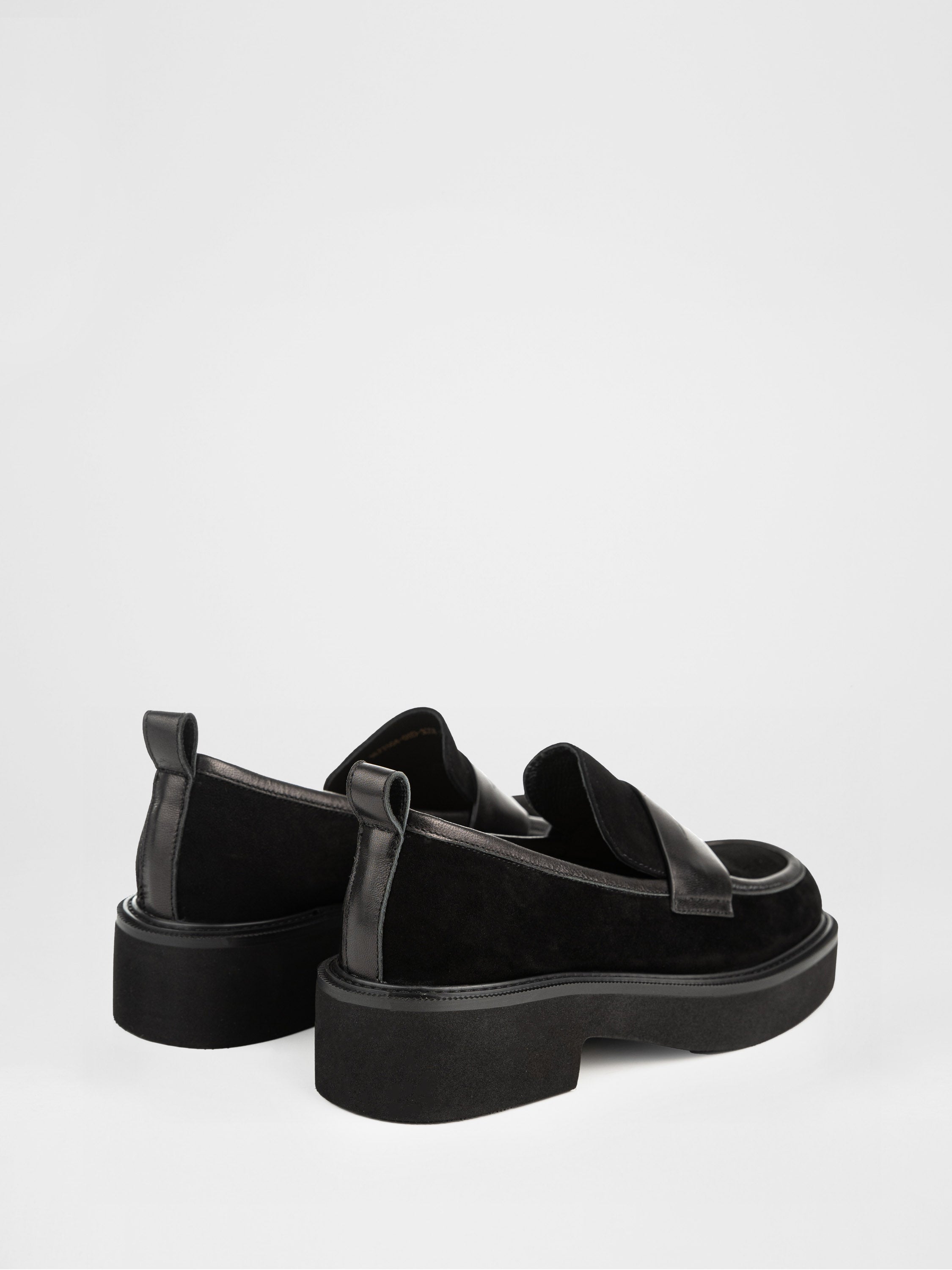 Suede loafers in black