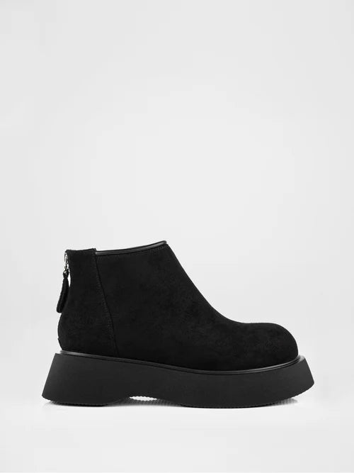 Black chunky platform boots