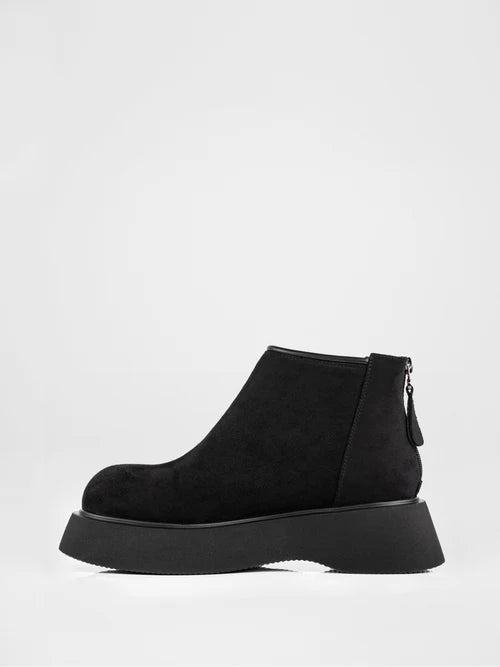 Black chunky platform boots