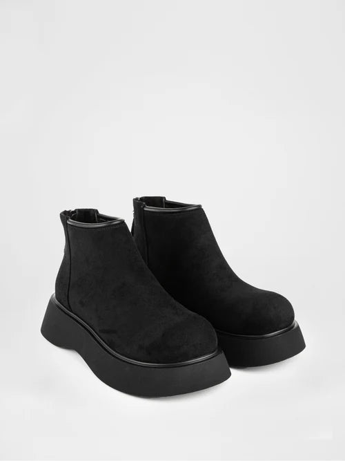 Black chunky platform boots